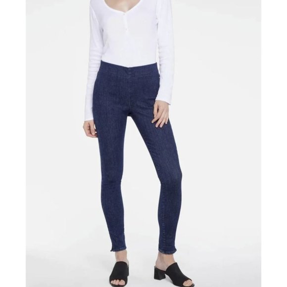 NYDJ Pull-On Super Skinny Ankle Denim Jeans Blue Small
